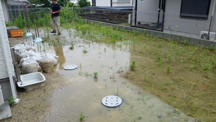 実例 庭の水はけを改善した3つの方法と3つの原因