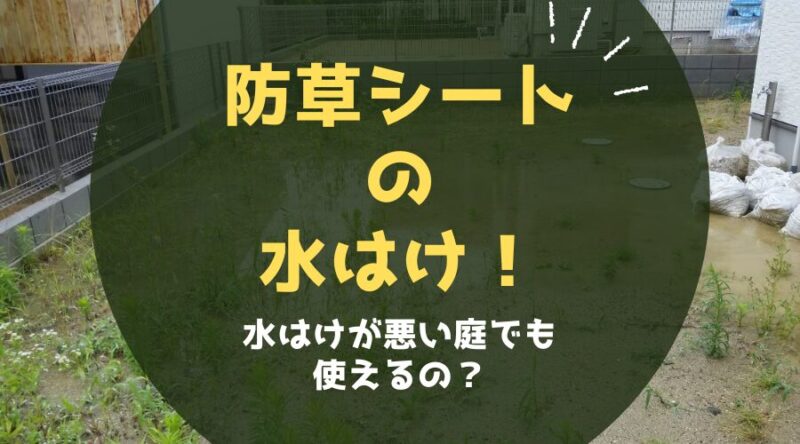 防草シートは水はけ悪くなる？水たまりができる理由と解決方法