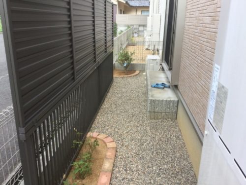 彦田邸裏庭防草工事アフター
