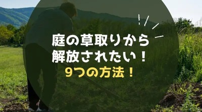 庭の草取りから解放されたい！9つの方法