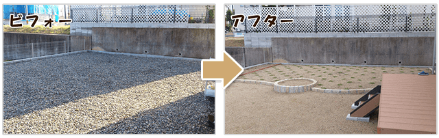 庭でBBQができるようになった事例 奈良県生駒郡W様