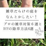 雑草だらけの庭どうにかしたい